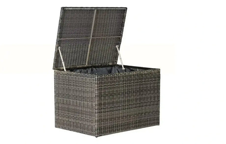 MINT Outdoor Cushion Box with a stylish woven design and spacious storage for outdoor items