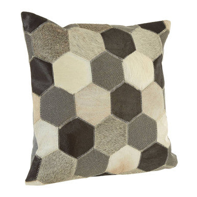 Orsina Hexagonal Pattern Cushion Cover in Neutral Tones for Stylish Home Decor