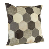 Orsina Hexagonal Pattern Cushion Cover in Neutral Tones for Stylish Home Decor