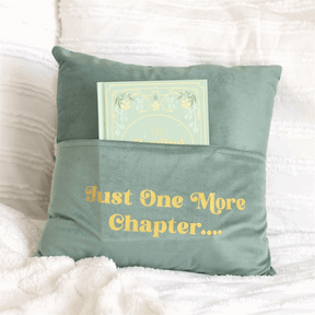 Just One More Chapter Cushion with Book Pocket N/A