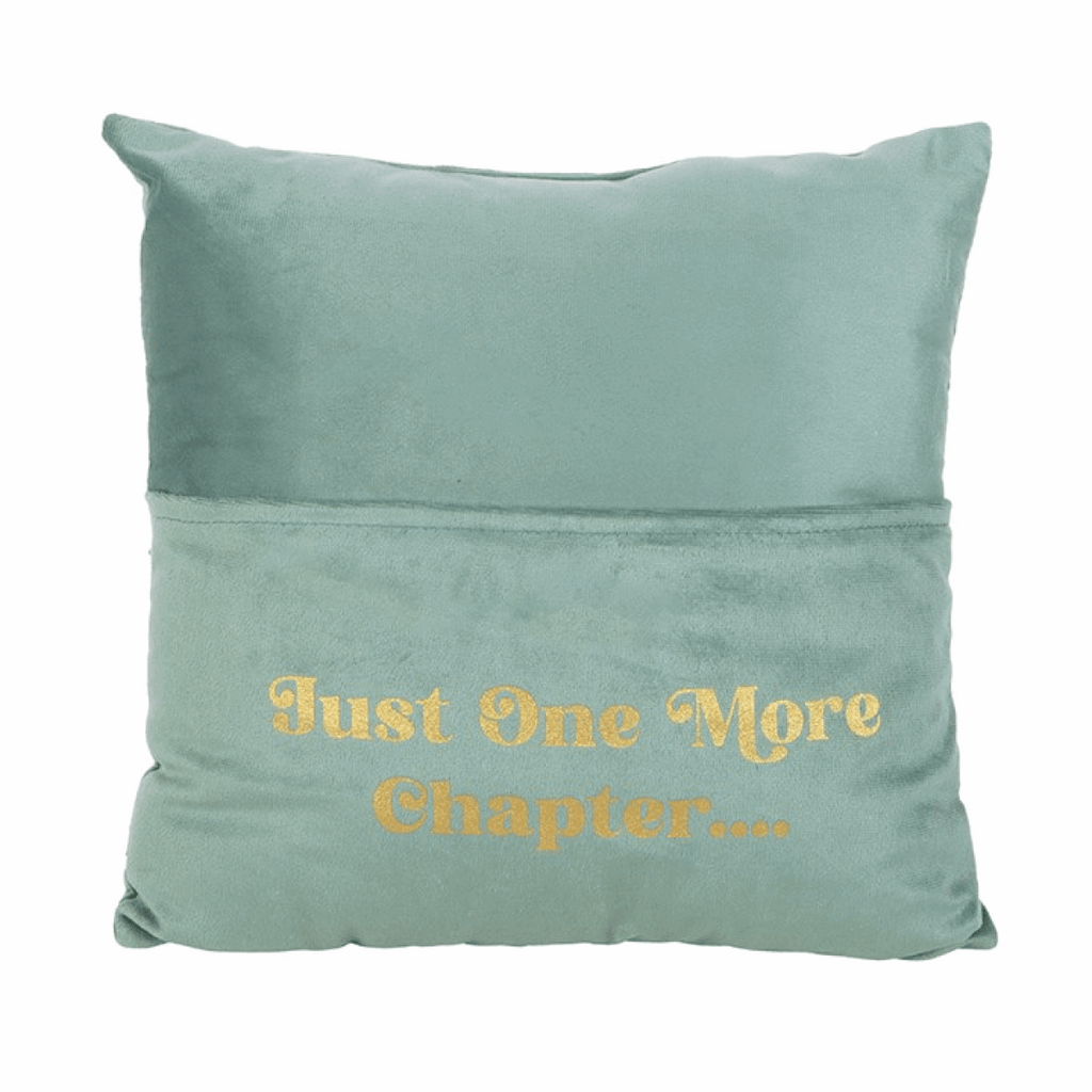Just One More Chapter Cushion with Book Pocket N/A