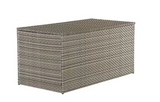 MINT Outdoor Cushion Storage Box in a stylish woven design, ideal for storing outdoor cushions