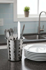 Orsina Cutlery Caddy in Stainless Steel with Forks, Knives, and Spoons for Kitchen Organisation