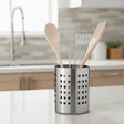 Orsina Cutlery Caddy in Stainless Steel with Holes for Organising Kitchen Utensils
