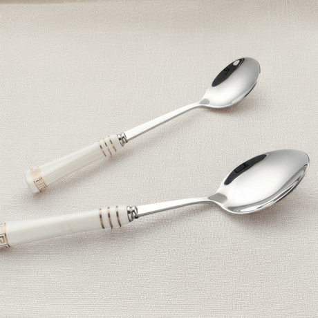 KitchBoom Cutlery Set featuring elegant silver spoons with decorative handles