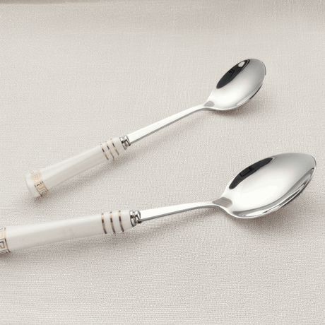 KitchBoom Cutlery Set featuring elegant silver spoons with decorative handles