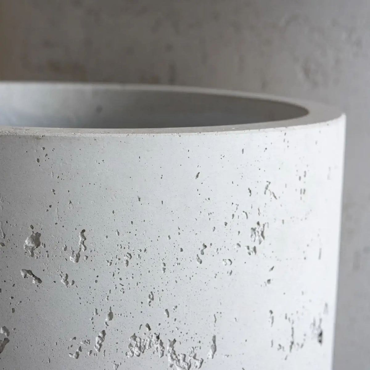 Jobu Home Cylinder Planter in sleek white finish for modern home decor