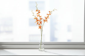Shades 4 Seasons Cymbidium Spray - Elegant Artificial Flower ORANGE PLASTIC Shades 4 Seasons