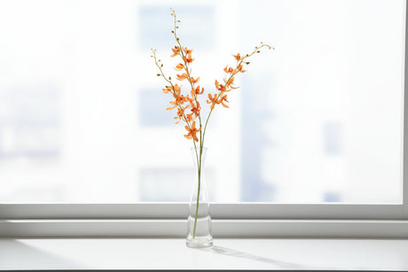 Shades 4 Seasons Cymbidium Spray - Elegant Artificial Flower ORANGE PLASTIC Shades 4 Seasons