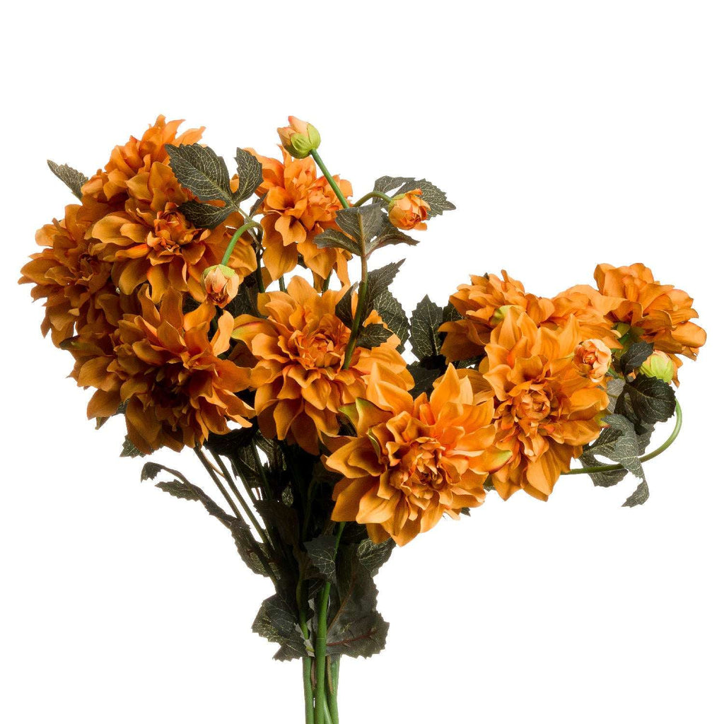 Shades 4 Seasons Autumn Dahlia Spray - Artificial Flower ORANGE Shades 4 Seasons