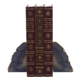 Orsina decorative bookends in agate design, supporting classic books for stylish organisation