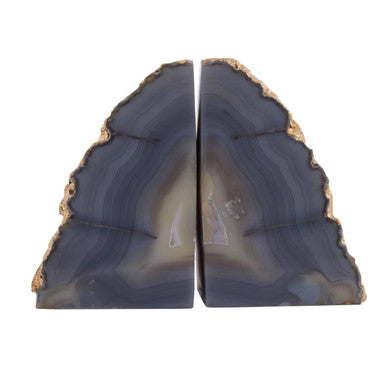 Elegant Orsina bookends in agate design, perfect for stylishly organising your books