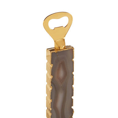 Orsina Stylish Bottle Opener with Gold and Grey Agate Design for Elegant Bar Accessories
