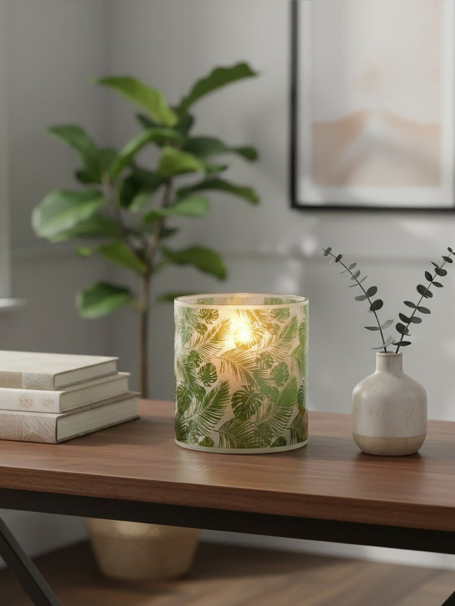 Orsina Candle Holder with Leafy Design for Elegant Home Decor and Ambient Lighting