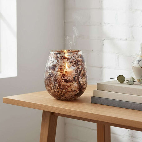 Orsina Candle Holder in a stunning marble design, ideal for elegant home decor