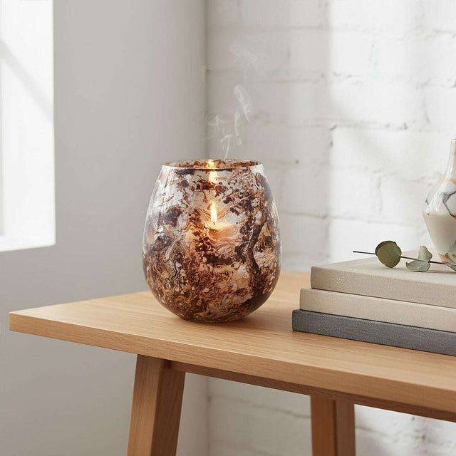 Orsina Candle Holder in a stunning marble design, ideal for elegant home decor