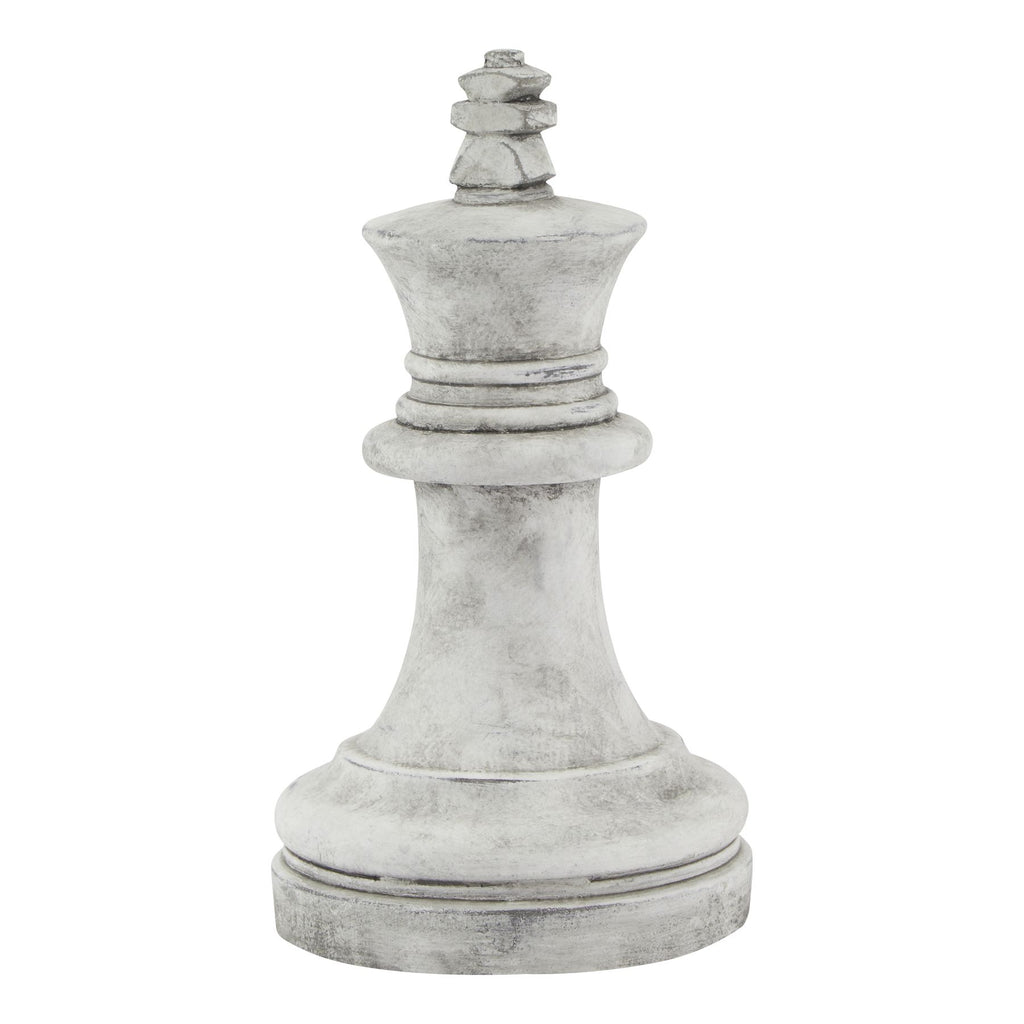 Athena Stone King Chess Piece Ornament WHITE CERAMIC Shades 4 Seasons