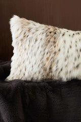 Orsina Fur Throw in Soft Cream with Brown Spots for Comfortable Home Decor