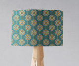 Shadow Bright Decorative Lampshade with Retro Circular Pattern on a Wooden Base