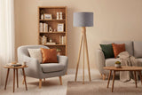 Stylish Shadow Bright lampshade on a tripod lamp in a modern living room setting