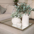 Astor Distressed Large Mirrored Tray With Wooden Detailing Shades 4 Seasons