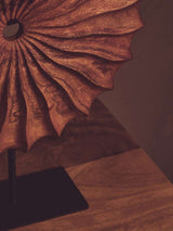 Orsina wood sculpture with elegant spiral design, perfect for modern home decor