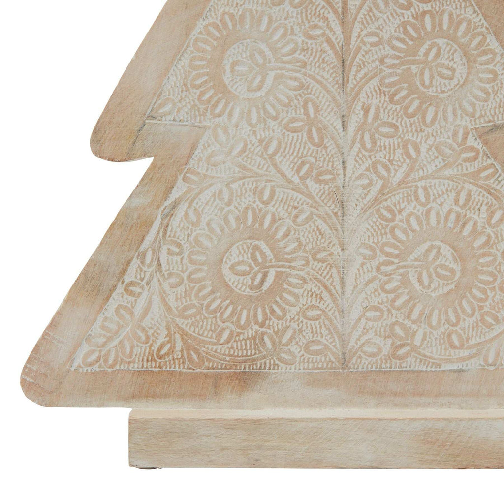 White Wash Collection Wooden Large Patterned Decorative Tree Shades 4 Seasons
