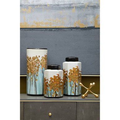 Astratto Grey and Gold Foil Wall Art Orsina