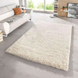 Luxurious Deep Pile Rug in Cream Colour, Perfect for Adding Comfort to Living Spaces