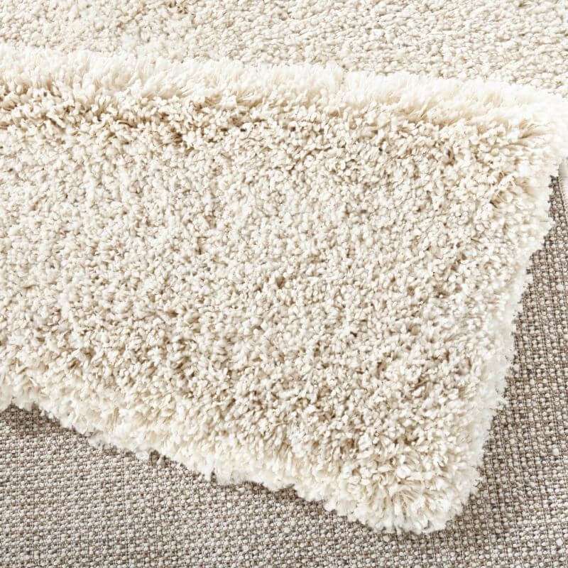 Soft beige Deep Pile Rug with plush texture for cosy home decor
