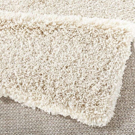 Soft beige Deep Pile Rug with plush texture for cosy home decor