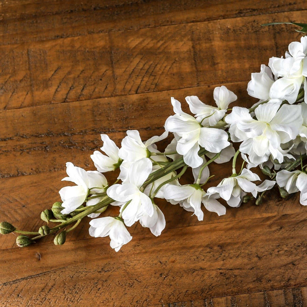 Shades 4 Seasons Delphinium Stem Artificial Flower WHITE PLASTIC Shades 4 Seasons