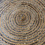 AW-Dropship Denim Rug - Round Jute & Recycled Cotton AW-Dropship