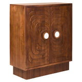 Sangar Two Door Mango Wood Carved Design Cabinet Orsina
