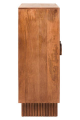 Sangar Two Door Mango Wood Carved Design Cabinet Orsina