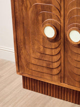 Sangar Two Door Mango Wood Carved Design Cabinet Orsina