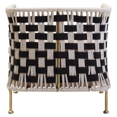Satna Jute Black and White Design Chair Orsina