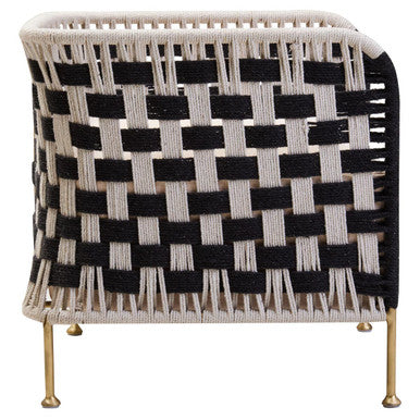 Satna Jute Black and White Design Chair Orsina