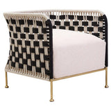Satna Jute Black and White Design Chair Orsina