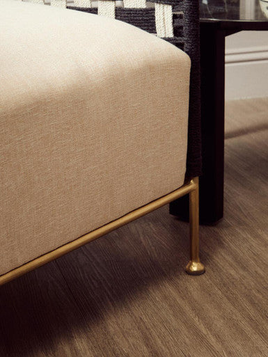 Satna Jute Black and White Design Chair Orsina