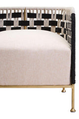 Satna Jute Black and White Design Chair Orsina