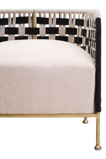 Satna Jute Black and White Design Chair Orsina