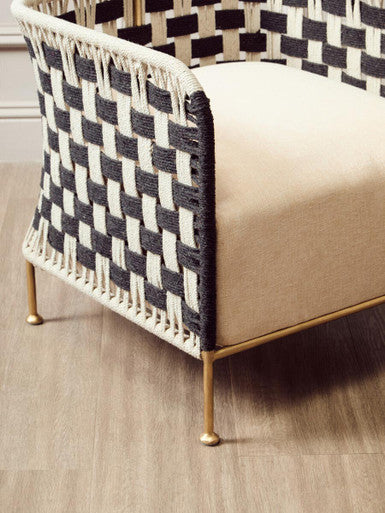 Satna Jute Black and White Design Chair Orsina
