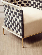 Satna Jute Black and White Design Chair Orsina