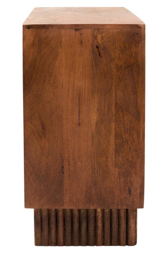 Sangar Two Door Mango Wood Carved Design Sideboard Orsina