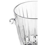 Orsina Clear Glass Ice Bucket with Elegant Ribbed Design for Stylish Entertaining
