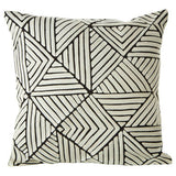 Orsina Diamond Design Cushion with Geometric Patterns in Black and White for Modern Decor