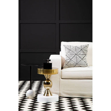 Orsina Diamond Design Cushion in a geometric pattern on a stylish sofa in a modern living room