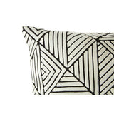Orsina Diamond Design Cushion in Black and White with Geometric Pattern for Stylish Decor