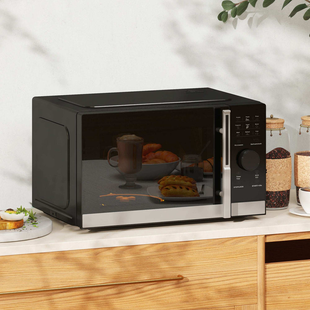 HOMCOM 23L Digital Microwave Oven with Auto Cook, 10 Levels, Eco Mode HOMCOM
